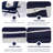 24 x 24 In Patio Furniture Cushions set of 4, Fade Resistant Outdoor Seat Cushions with 4 pairs of Ties, Deep Seat Cushion for Seat Patio Chairs, Rattan Furniture, Wicker Seating, outdoor Adirondack Chair,Blue And White Stripes-123270687-123270677