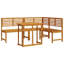  Garden Bench Set 3 Pcs Brown Solid Acacia Wood