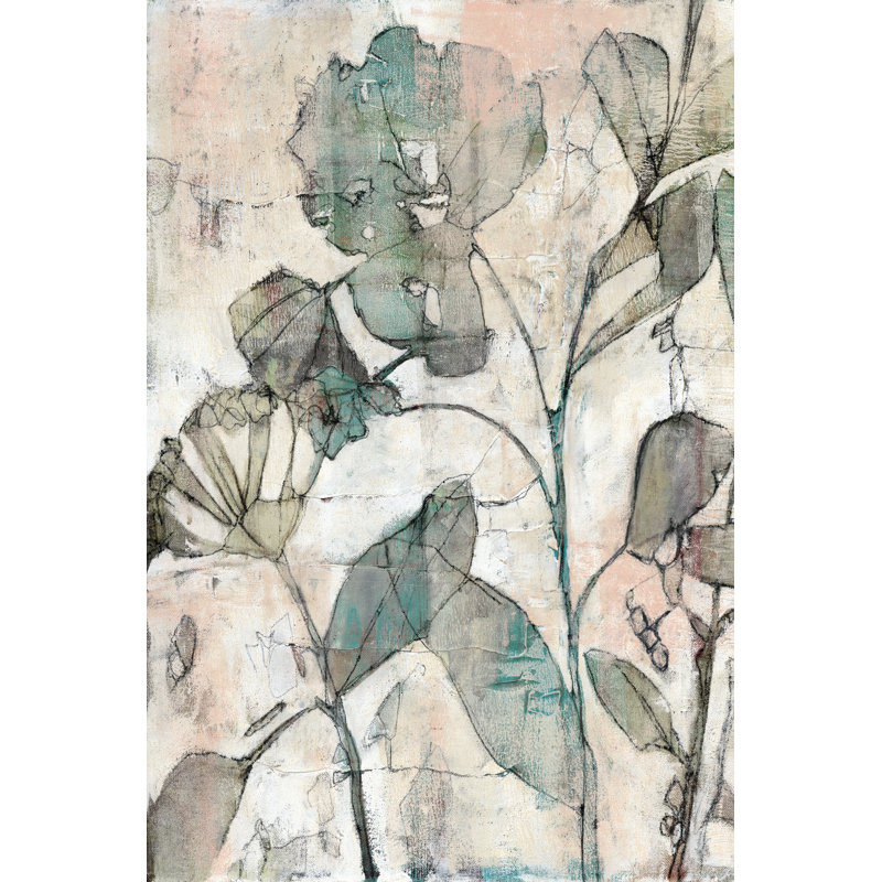 Negative Space Flora I by Jennifer Goldberger - Wrapped Canvas Print, 46cm H x 30cm W
