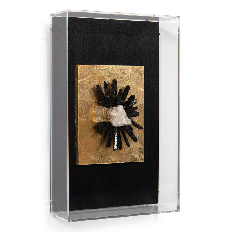 Calcite Glam Plants & Flowers Wall Decor on Resin
