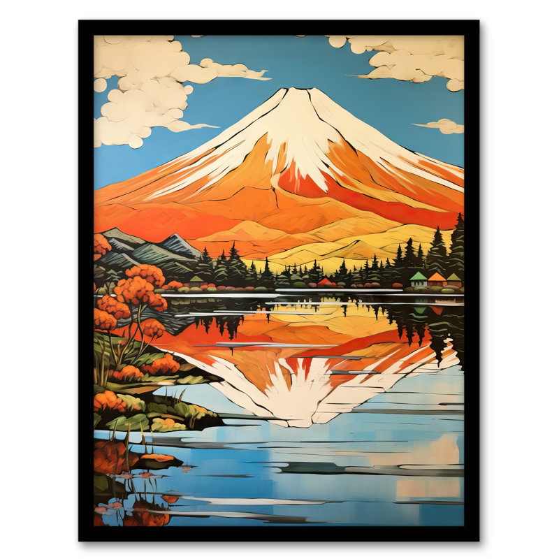 Mount Fuji Lake Kawaguchi Japan Sacred Volcano Mountain - Single Picture Frame Print