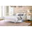 White Full Bed With Spindle Headboard