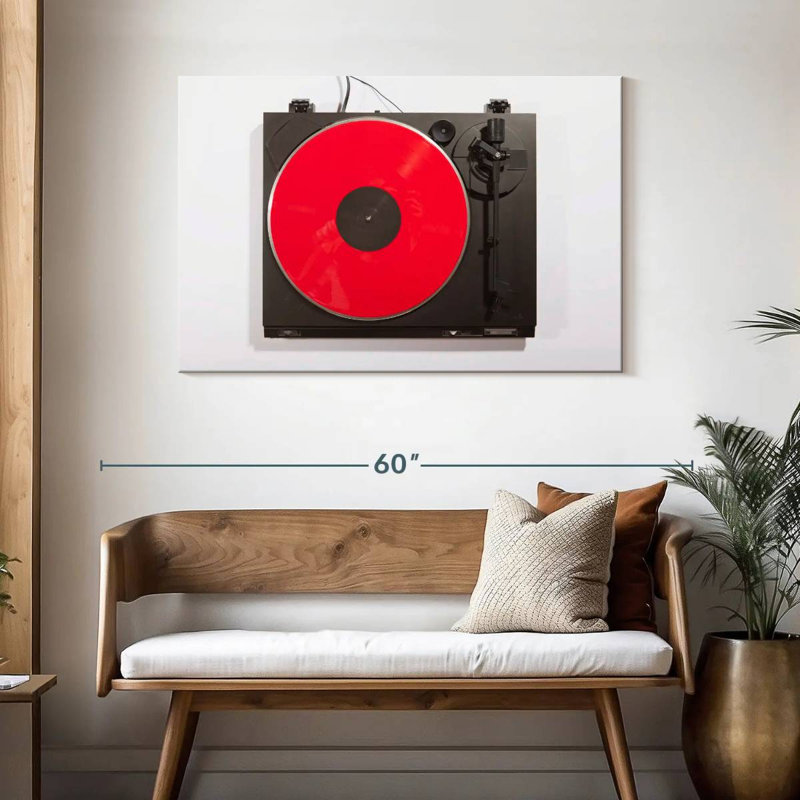 Tourne-disque rouge vif Abarca, H 30 po x l 45 po