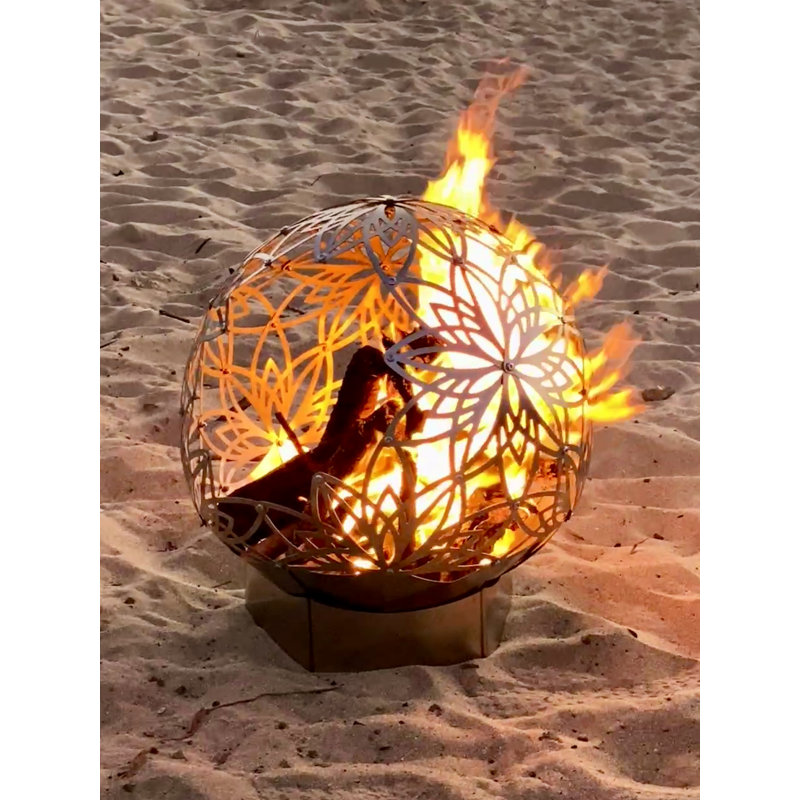Gawlas Sphere Smokeless Fire Pit, 30" H x 24" W x 24'' D