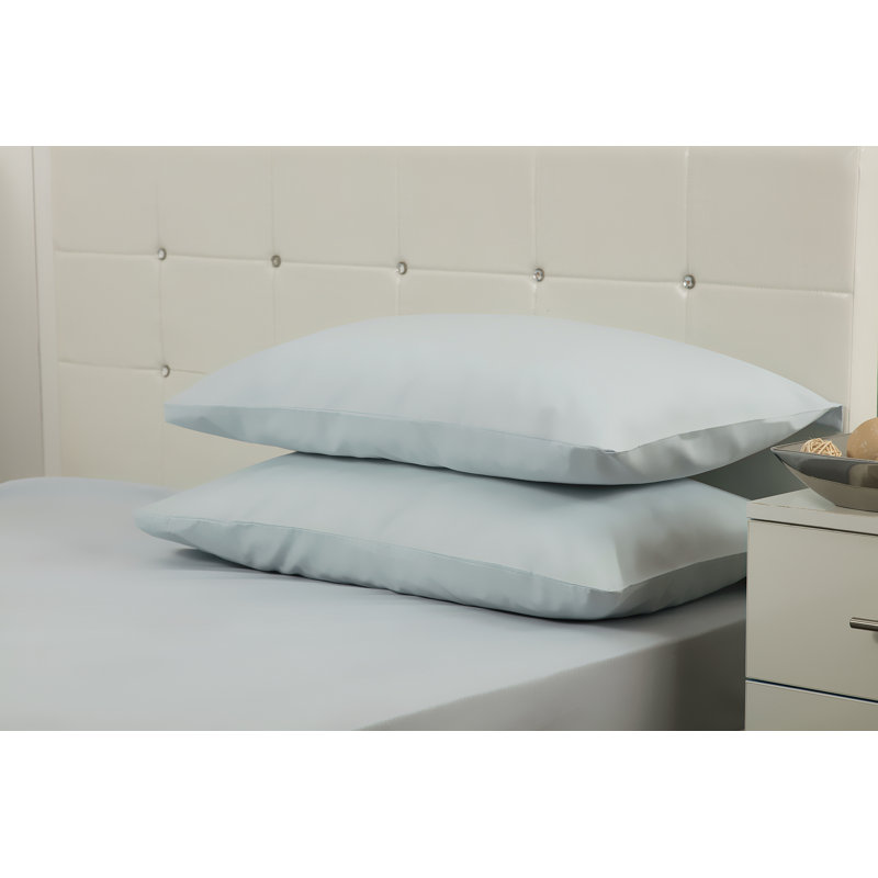 Cotton Blend Fitted Sheet, Double, Duck Egg Blue, 200