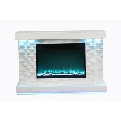 Meuble télé avec foyer électrique et réglage de luminosité à 3 niveaux