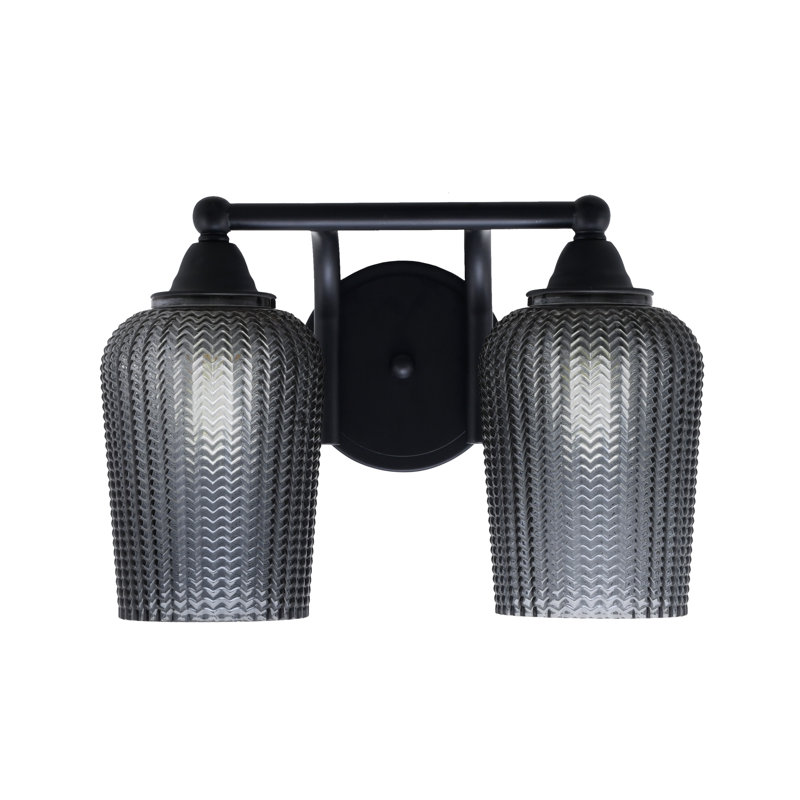 Barre d'éclairage de salle de bain 2 lumières Paramount, Noir
