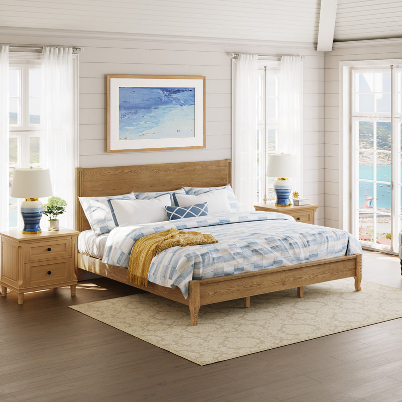 Kenady Solid and Manufactured Wood Platform Bed , King, Wood
