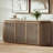 Marielle 5-Door Stone and Rope Server, Toffee