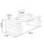 Bureaux rectangulaires en bois massif brun-279397222
