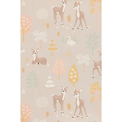 Papier peint lilas poussiéreux Golden Woods