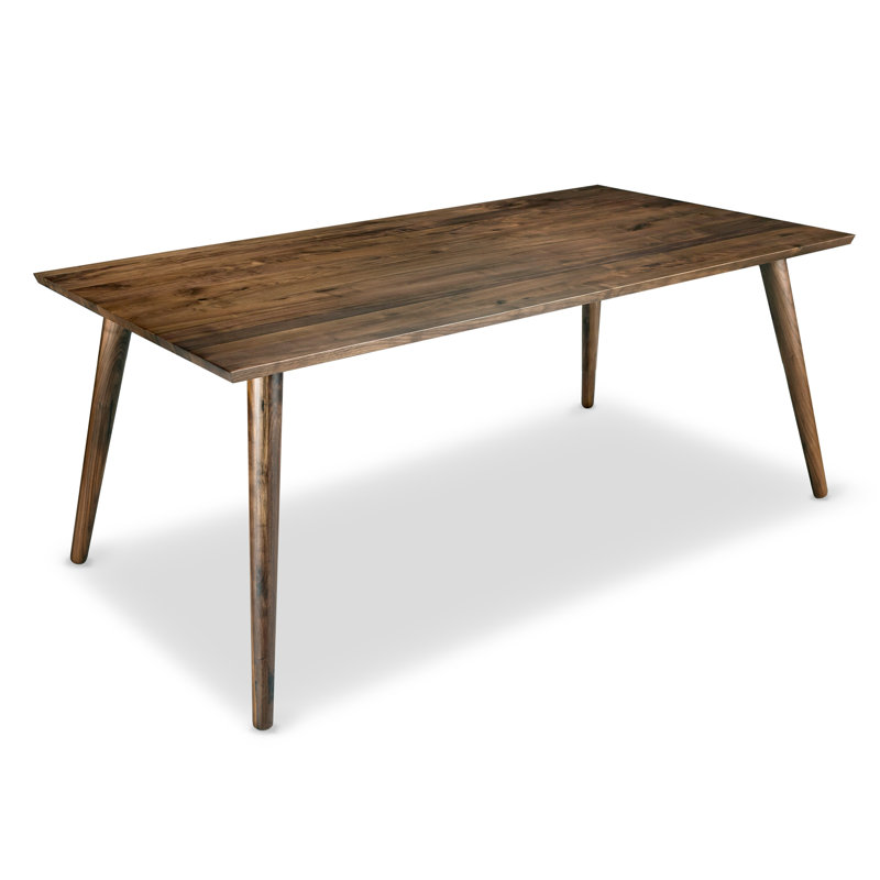 Cleo Extendable Walnut Solid Wood Dining Table, Walnut