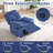 Upholstered Chenille Blue Swivel Rocker Recliner-1835912699