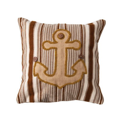 Embroidered Reversible Throw Pillow
