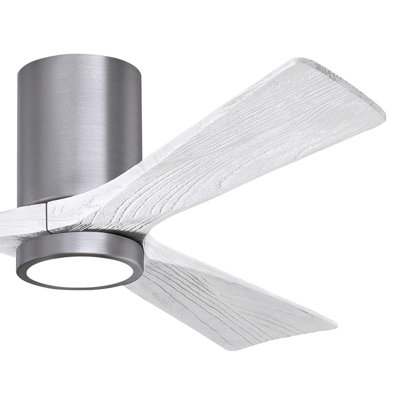 Irene LED Ceiling Fan, Brushed Pewter, 52", Matte White