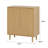 2 - Ripple Door Sideboard, Storage Cabinet With Wood Feet-1478636683
