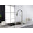 Kitchen Faucet With Pull Down Sprayer, High Arc Single Handle Kitchen Sink Faucet With Deck Plate, Commercial Modern Stainless Steel Kitchen Faucets-117237965