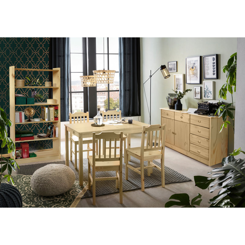 Hallowell 80cm W Solid Wood Standard Bookcase, (4 shelves) 170cm H x 80cm W x 30cm D