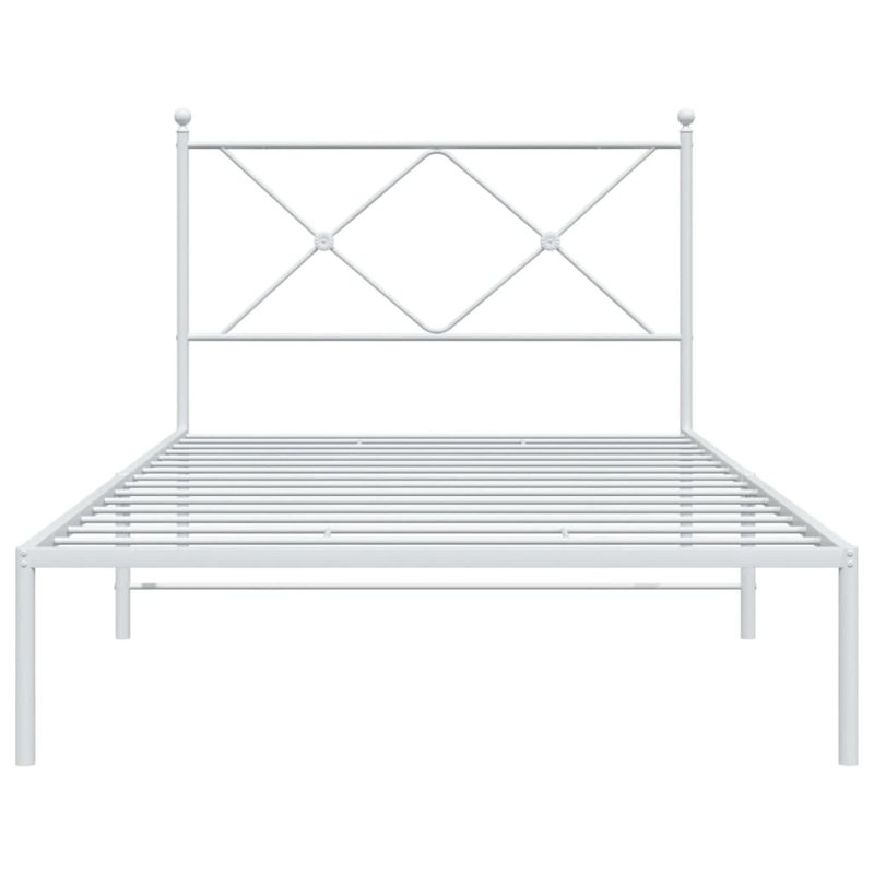 Corrstown Metal Bed, White, Small Single (2'6)