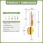 Armed Wall Sconces Light with Cylinder Glass Shade Wallchiere