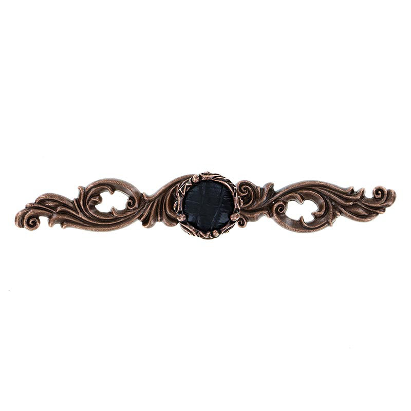 Poignée fantaisie Liscio, Noir, Cuivre antique