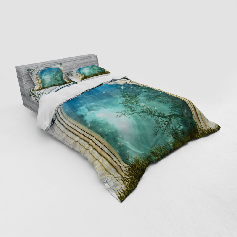 Ensemble de housse de couette Mystic Blue, Housse de couette grand + 3 pièces supplémentair