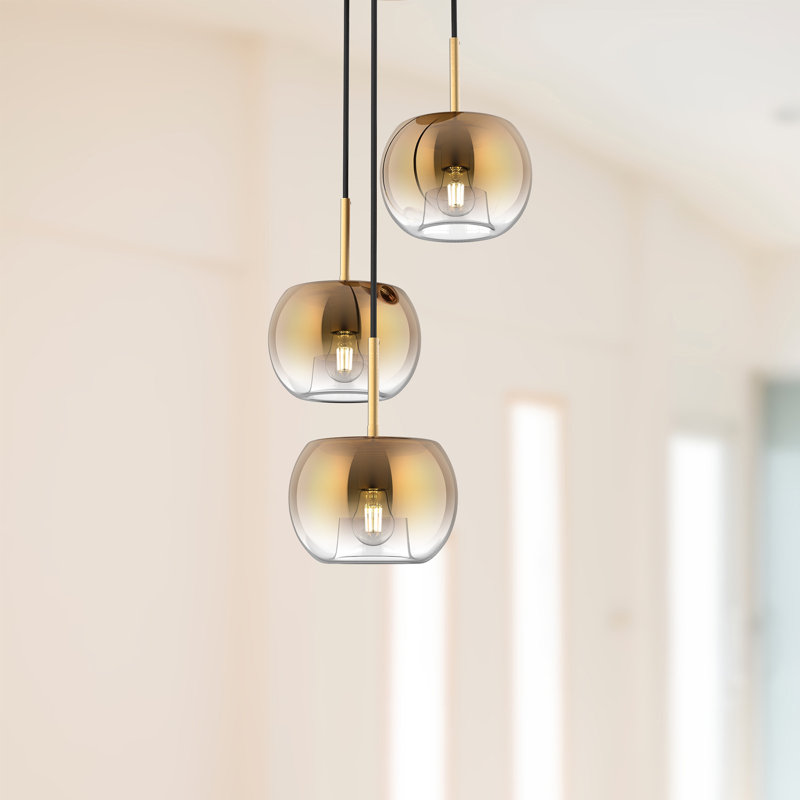 Samar 3 - Light Cluster Pendant, Brushed Gold/Copper