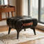 Pouf en similicuir, repose-pieds, tabouret décoratif, idéal pour le salon.