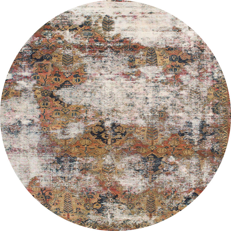 Abstract Indoor Rug, Round 3'