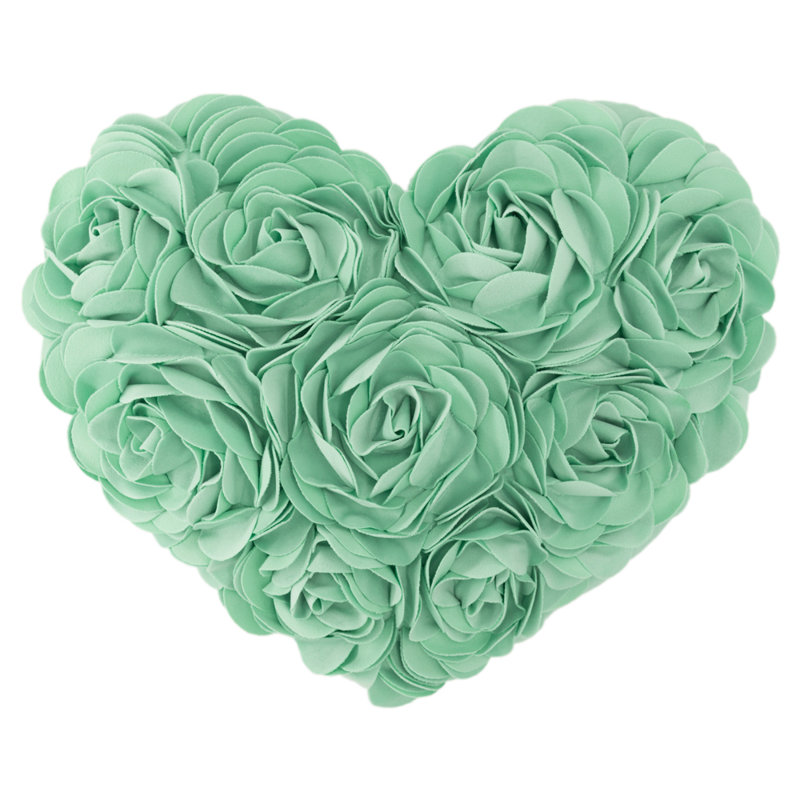  Housse de coussin 3D Flower, Vert menthe