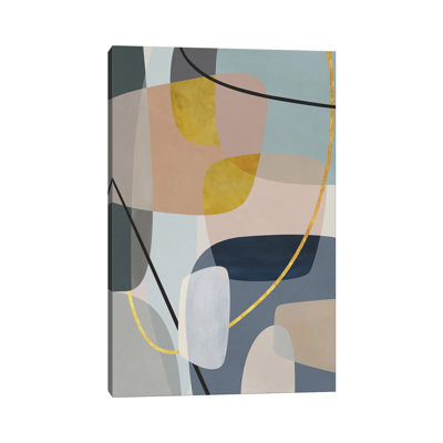 Overlapping Parts And Transparencies III by Angel Estevez - Wrapped Canvas Painting