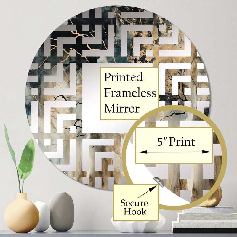 Dolcater - Miroir mural carré, 31,4 po x 31,4 po