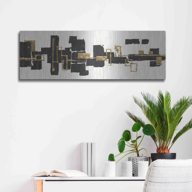 Ivy Bronx «Gilded Boxes III» par Chris Paschke, H 12 po x l 36 po