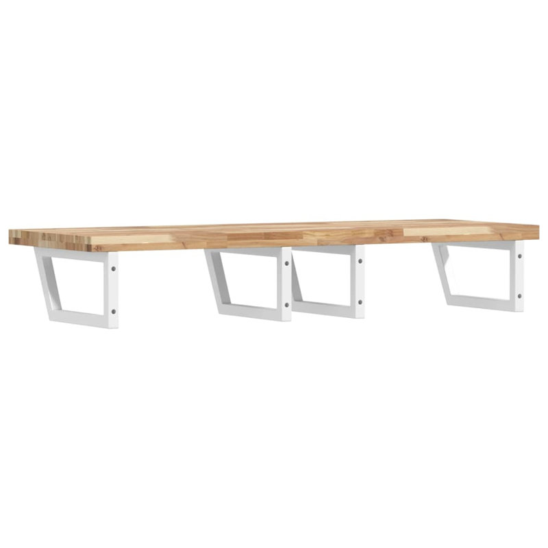 Buckholtz 120cm Solid Wood Bathroom Vanity Top, Acacia/White