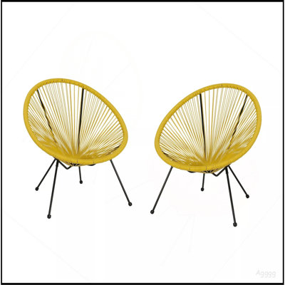 Chaise Anson (ensemble de 2) - Jaune