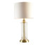 Lampes de table cylindriques en verre transitionnel doré 26 po Leiser-56515559
