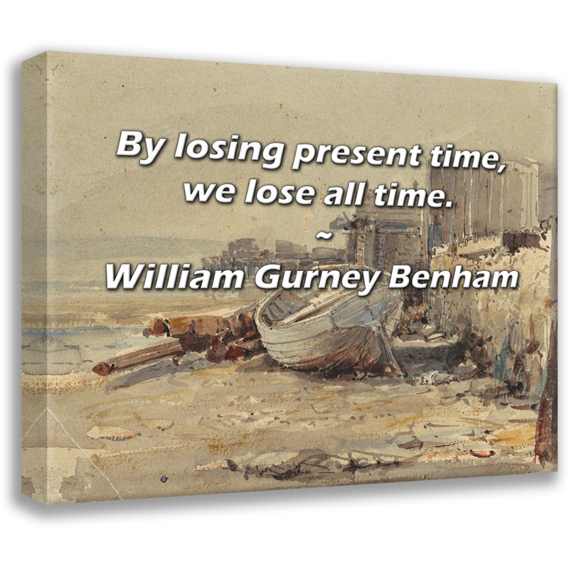 Toile tendue avec châssis Latitude Run® par William Gurney Benham: «En  le temps présent, on perd tout, H 17 po x l 24 po