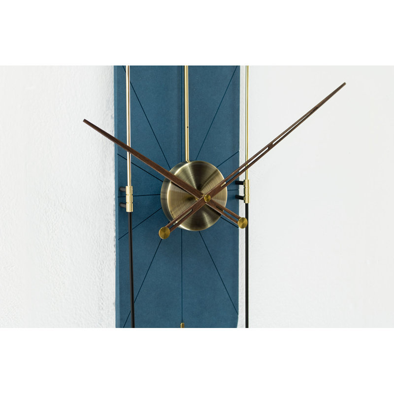 Wood Wall Clock, Blue