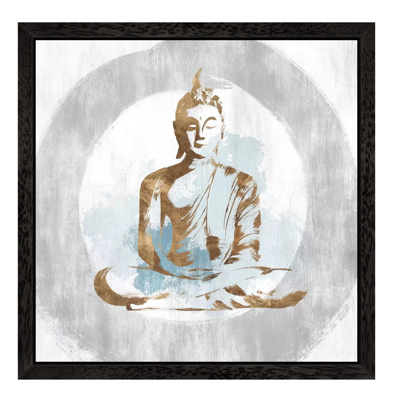 Buddhist II 1 Piece Wall Art on Canvas, 93.98 cm H x 93.98 cm W, Black Framed