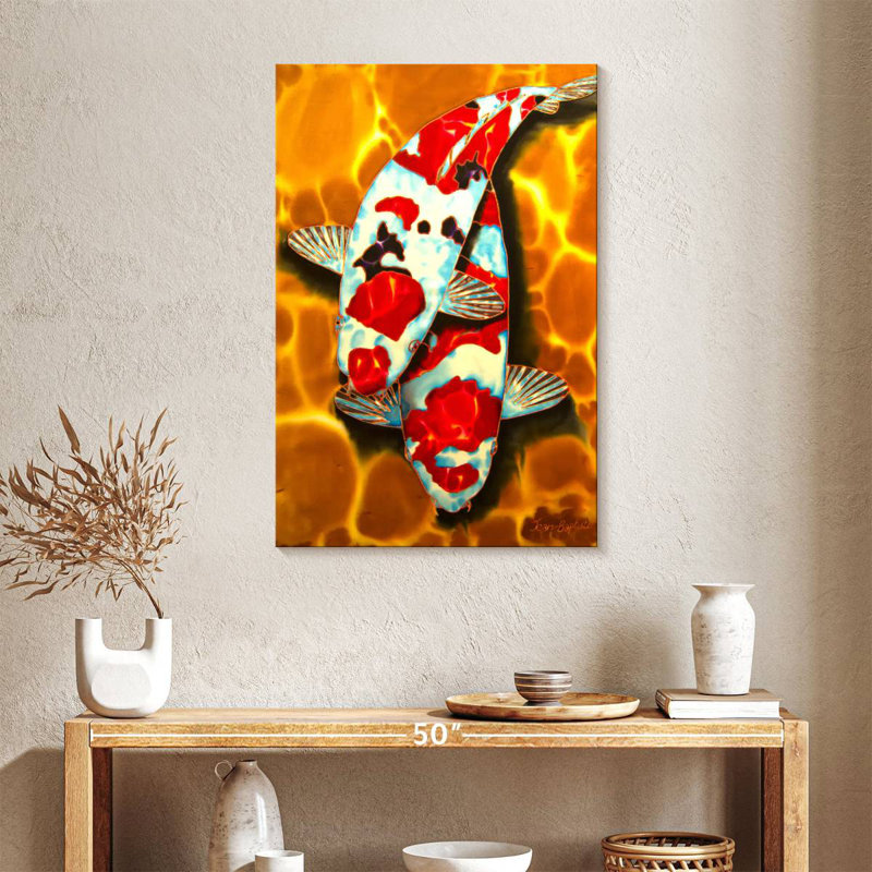 Brampt Koi In Crystal Pond, 36" H x 24" W