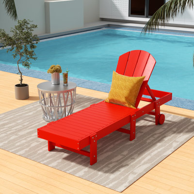 Chaise longue inclinable en poly