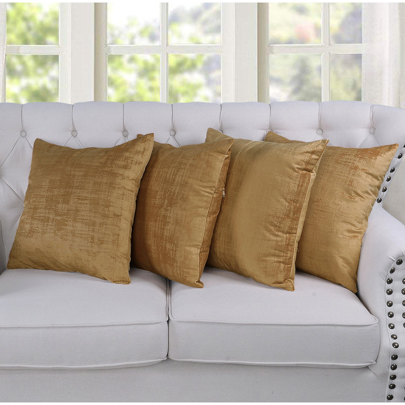 Textured Velvet Throw Pillow Cover, Tobacco Brown
