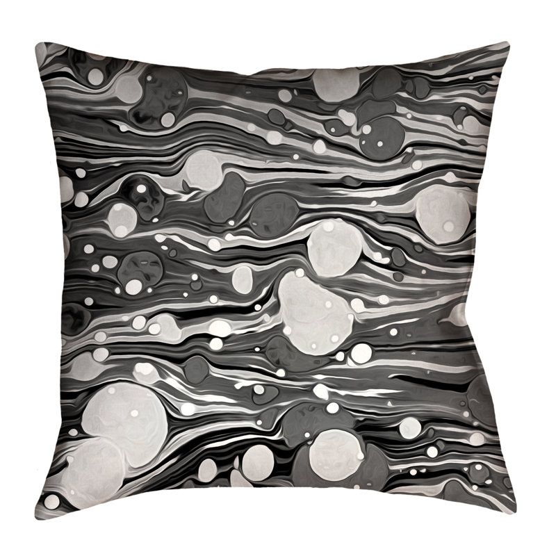 Housse de coussin Katelyn Elizabeth, 16 po x 1 po, Simili suède, Noir