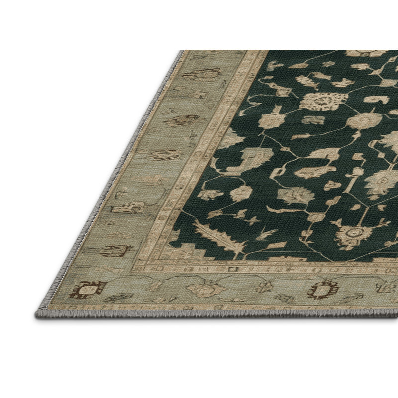 Tapis gris lavable à la machine, Rectangle 7 pi x 9 pi
