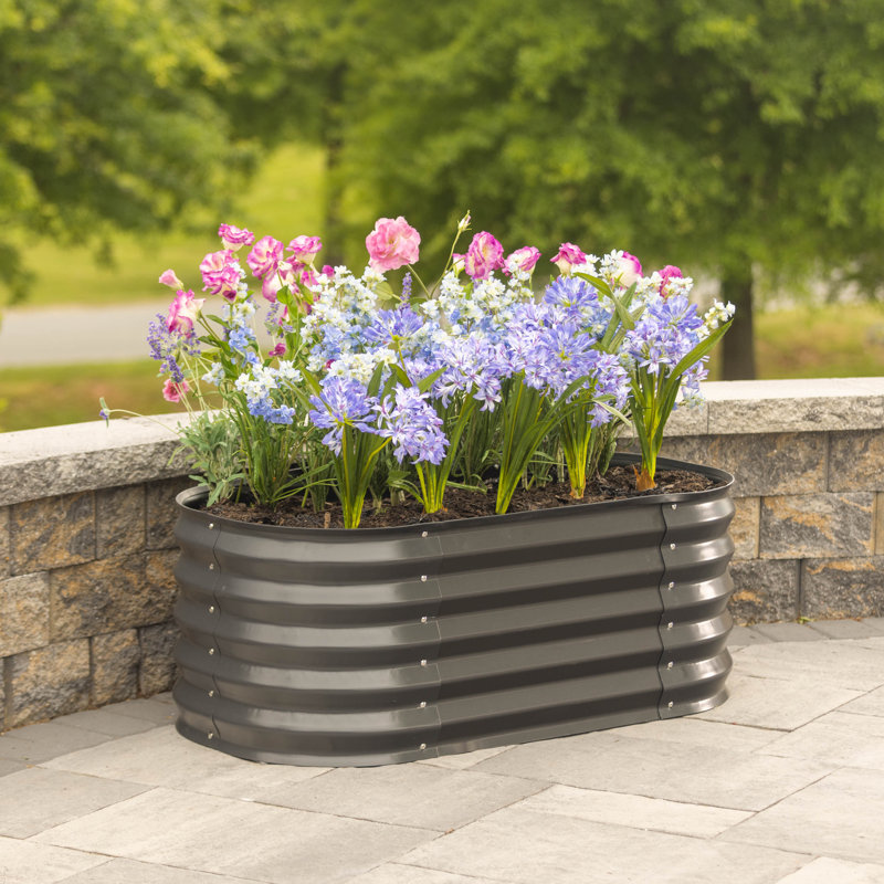 Lit de jardin surélevé en acier Lawryn 4 pi x 2 pi