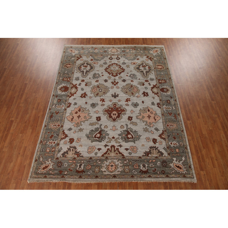Tapis floral floral Oushak 9 x 12