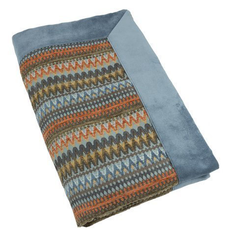 Tongouin Throw Blanket, Orange/Teal