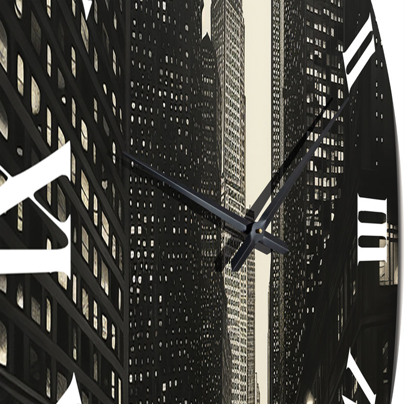 Horloge murale Skyscrapers Urban Elegance IV - Architecture, Moyenne