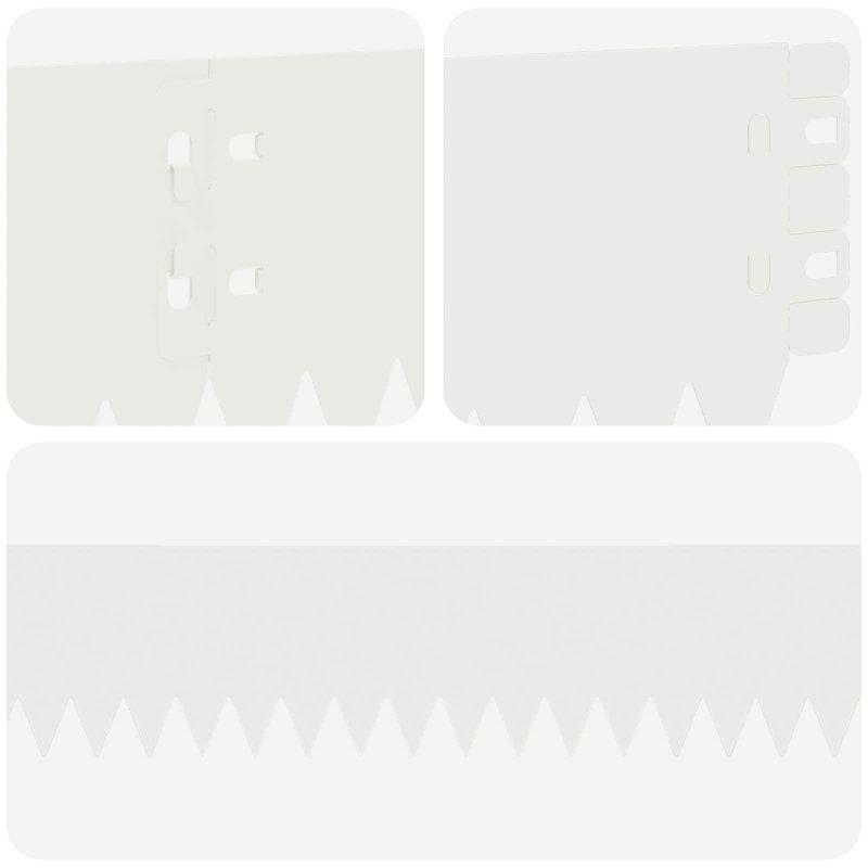 103 cm W Steel Lawn Edging Fencing, 10cm H x 103cm W, White