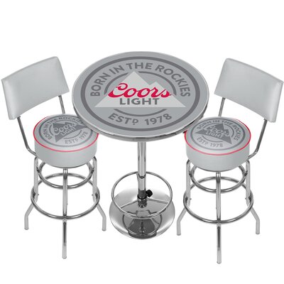Coors Light Game Room Combo 3 Piece Pub Table Set -  Trademark Global, CL9900-RL